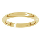 14K Yellow Gold 2.5 mm Comfort-Fit Half Round Band Size 5
