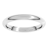 14K White Gold 2.5 mm Comfort-Fit Half Round Band Size 8.5