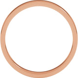 14K Rose Gold 3 mm Flat Band Size 7
