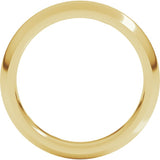 14K Yellow Gold 4 mm Comfort-Fit Half Round Band Size 6