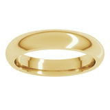 14K Yellow Gold 4 mm Comfort-Fit Half Round Band Size 6