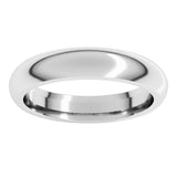14K White Gold 4 mm Comfort-Fit Half Round Band Size 5