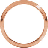 14K Rose Gold 4 mm Half Round Band Size 10