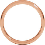 14K Rose Gold 5 mm Half Round Comfort Fit Light Band Size 8.5