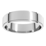 Platinum 5 mm Stepped-Edge Flat Band Size 8