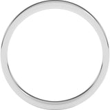 14K White Gold 3 mm Flat Band Size 7.5