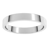 14K White Gold 3 mm Flat Band Size 7.5