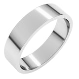 14K White Gold 5 mm Flat Band Size 7.5
