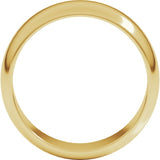 14K Yellow Gold 7 mm Half Round Band Size 10.5