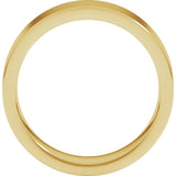 14K Yellow Gold 6 mm Comfort-Fit Flat Band Size 7.5