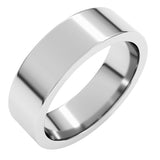 10K White Gold 6 mm Comfort-Fit Flat Band Size 8.5