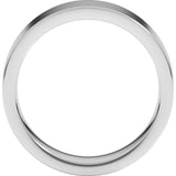 10K White Gold 6 mm Comfort-Fit Flat Band Size 8.5