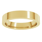 14K Yellow Gold 4 mm Comfort-Fit Flat Band Size 4