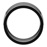 14K White Gold 12 mm Comfort-Fit Flat Band Size 5