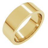 14K Yellow Gold 7 mm Comfort-Fit Flat Band Size 11