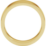 14K Yellow Gold 7 mm Comfort-Fit Flat Band Size 10
