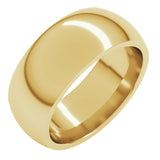 22K Yellow Gold 8 mm Comfort-Fit Half Round Band Size 11