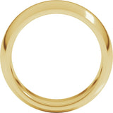 22K Yellow Gold 8 mm Comfort-Fit Half Round Band Size 11