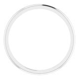 14K White Gold 1.5 mm Half Round Band Size 5.5