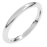 Sterling Silver 2 mm Comfort-Fit Half Round Band Size 11