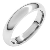 Sterling Silver 4 mm Comfort-Fit Half Round Band Size 11