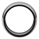 Sterling Silver 10 mm Comfort-Fit Half Round Band Size 9