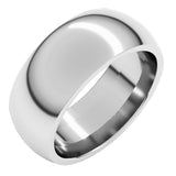 Sterling Silver 8 mm Comfort-Fit Half Round Band Size 11.5