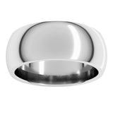 Sterling Silver 8 mm Comfort-Fit Half Round Band Size 11.5