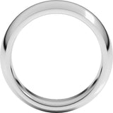 Sterling Silver 8 mm Comfort-Fit Half Round Band Size 12