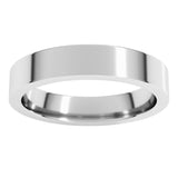 Sterling Silver 4 mm Comfort-Fit Flat Band Size 5.5