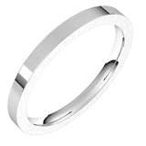 Sterling Silver 2 mm Comfort-Fit Flat Band Size 6