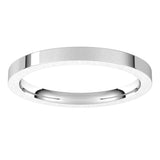 Sterling Silver 2 mm Comfort-Fit Flat Band Size 6