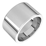 Sterling Silver 12 mm Comfort-Fit Flat Band Size 11