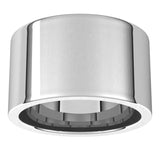 Sterling Silver 12 mm Comfort-Fit Flat Band Size 11