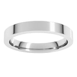 Sterling Silver 3 mm Comfort-Fit Flat Band Size 7.5
