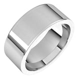 Sterling Silver 8 mm Comfort-Fit Flat Band Size 7.5