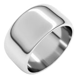 Sterling Silver 10 mm Half Round Band Size 7