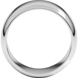 Sterling Silver 10 mm Half Round Band Size 8.5