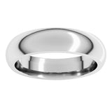 Continuum Sterling Silver 5 mm Comfort-Fit Half Round Band Size 11