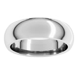 Continuum Sterling Silver 6 mm Comfort-Fit Half Round Band Size 11