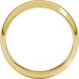 18K Yellow Gold 6 mm Half Round Band Size 10