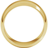 14K Yellow Gold 10 mm Half Round Band Size 12