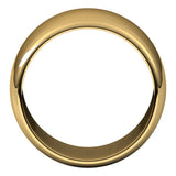 14K Yellow Gold 12 mm Half Round Band Size 7.5