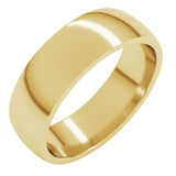 14K Yellow Gold 6 mm Lightweight Comfort-Fit Half Round Band Size 13