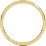 18K Yellow Gold 2.5 mm Lightweight Comfort-Fit Half Round Band Size 5