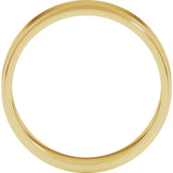 10K Yellow Gold 5 mm Stepped-Edge Flat Band Size 10
