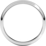 14K White Gold 4 mm Half Round Band Size 10