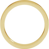 14K Yellow Gold 3 mm Comfort-Fit Flat Band Size 10.5