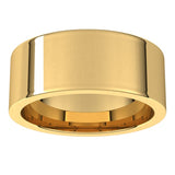 10K Yellow Gold 8 mm Comfort-Fit Flat Band Size 8