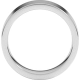 14K White Gold 7 mm Comfort-Fit Flat Band Size 10